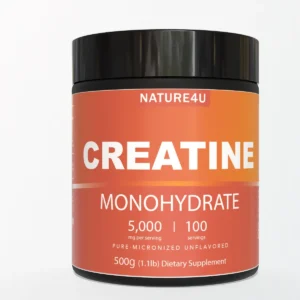 Micronized Creatine Monohydrate Powder 500G, 5000mg Per Serving (5g)