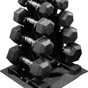 100LB Rubber Hex Dumbbell Set for Home Gym Workout