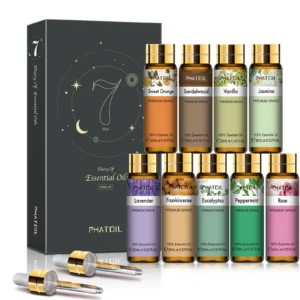 Phatoil 9pcs Gift Set 10ml Pure Natural Essential Oils Kit
