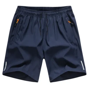 Men Ice Silk Running Gym Sport Shorts
