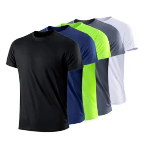 High quality men short sleeve T-shirt casual light Gym Tops