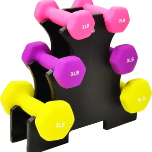 6-Piece Neoprene Dumbbell Set for Home Workouts