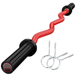 Barbell Bar for Weightlifting Powerlifting - 4FT Short (500LB) 47" EZ Curl Bar - Fits 2" Plates